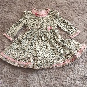 Baby biscotti leopard dress